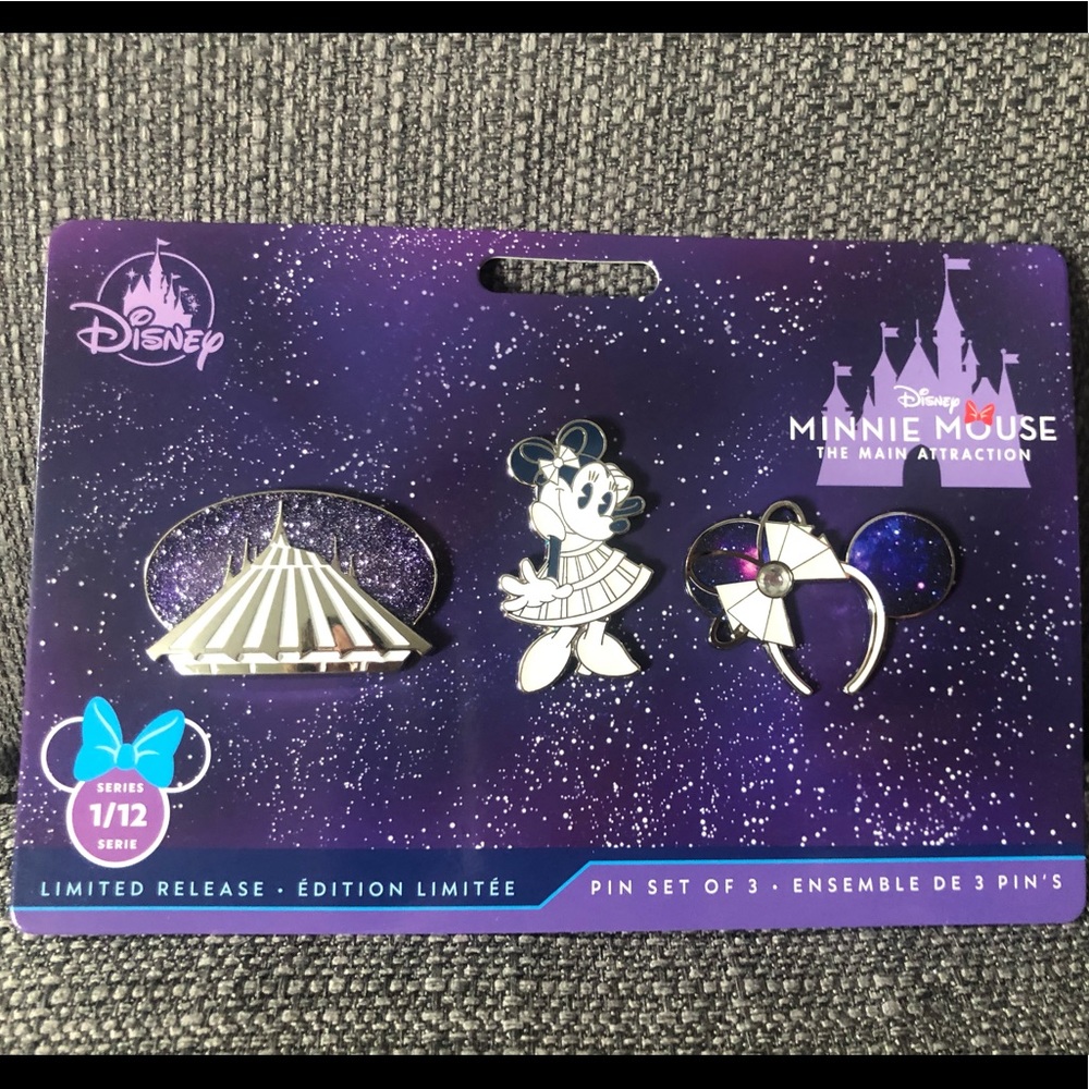 Minnie Mouse Main Attraction Space Mountain Pins